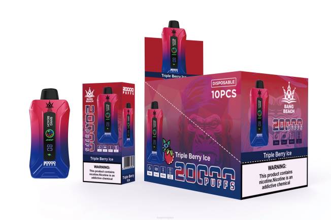 Bang Box Prix 82V48 glace aux trois baies | Bang Beach Vape à écran intelligent de 20 000 bouffées