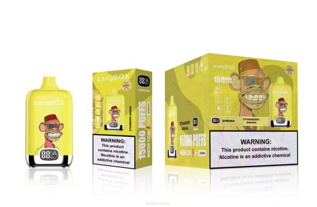 Bang Box Belgique 82V443 fraise banane | Bang Box 15000 bouffées