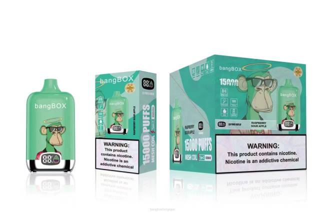 Bang Box Vape 82V442 pomme aigre-framboise | Bang Box 15000 bouffées