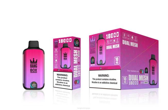 Bang Box Prix 82V498 glace à la framboise aigre | Bang Box 18000 bouffées