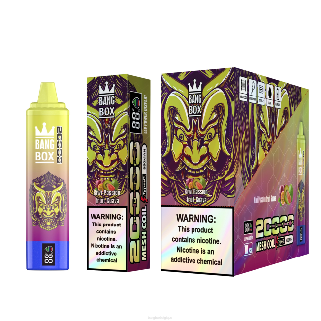 Bang Box Prix 82V450 kiwi fruit de la passion goyave | Bang Box Écran intelligent de 20 000 bouffées