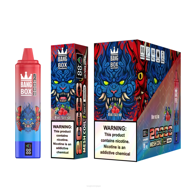 Bang Box Puff 82V459 glace bleue | Bang Box Écran intelligent de 20 000 bouffées