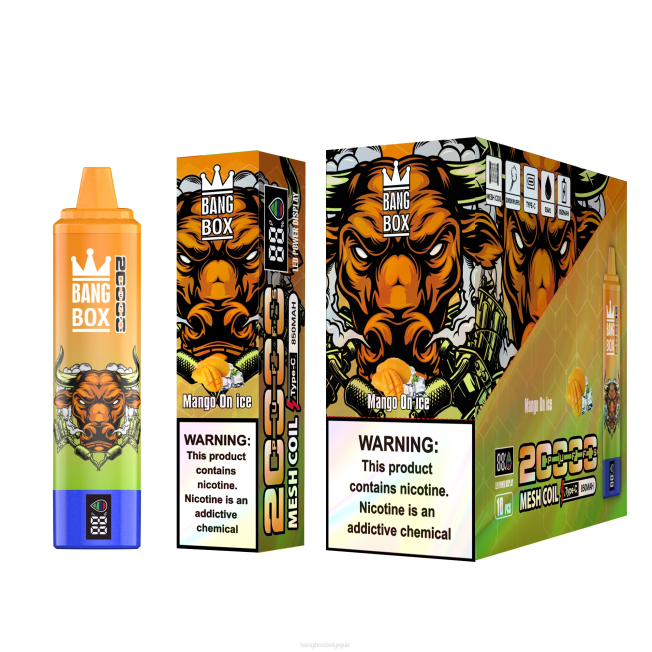 Bang Box Vape 82V454 mangue sur glace | Bang Box Écran intelligent de 20 000 bouffées