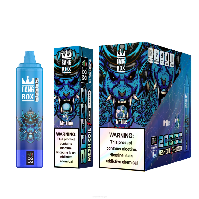 Bang Box Vape 82V460 monsieur bleu | Bang Box Écran intelligent de 20 000 bouffées