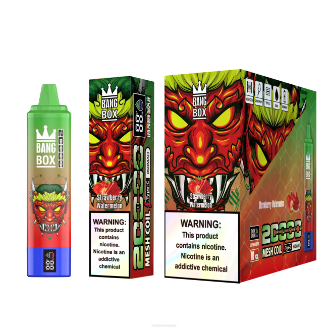 Puff Bang Box Avis 82V452 pastèque fraise | Bang Box Écran intelligent de 20 000 bouffées