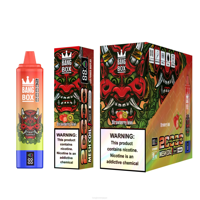 Vape Bang Box Prix 82V451 fraise-kiwi | Bang Box Écran intelligent de 20 000 bouffées