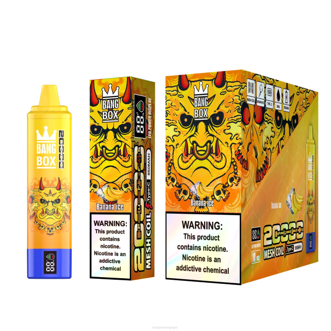 Vape Bang Box Prix 82V457 glace à la banane | Bang Box Écran intelligent de 20 000 bouffées