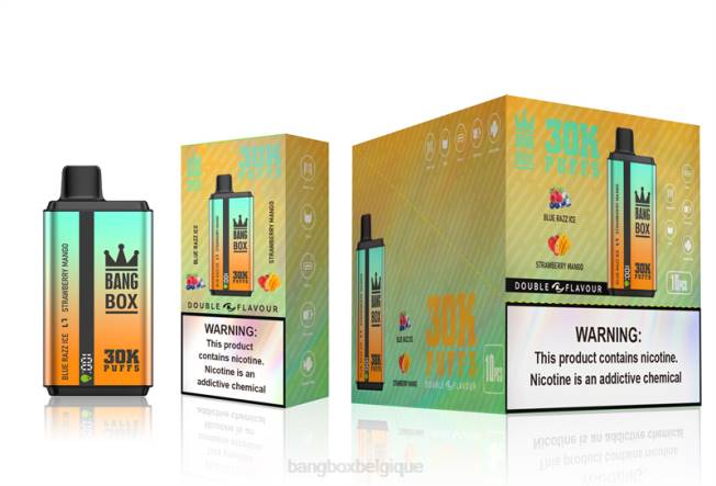 Bang Box Belgique 82V473 glace blue razz & fraise mangue | Bang Box 30 000 bouffées double saveurs