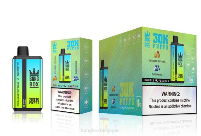 Bang Box Puff 82V465 glace kiwi passion goyave & myrtille | Bang Box 30 000 bouffées double saveurs