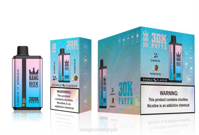 Vape Bang Box Prix 82V469 glace aux myrtilles et glace à la pastèque | Bang Box 30 000 bouffées double saveurs