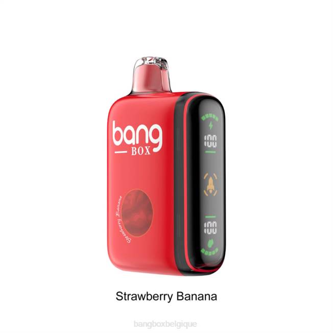 Bang Box Belgique 82V425 fraise banane | Bang Box Affichage de puissance intelligent de 9 000 à 18 000 bouffées