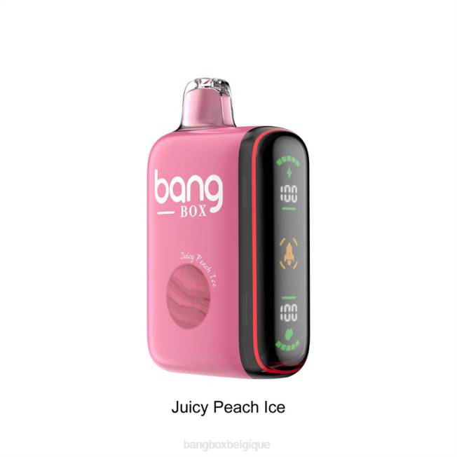 Bang Box Puff 82V429 glace à la pêche juteuse | Bang Box Affichage de puissance intelligent de 9 000 à 18 000 bouffées
