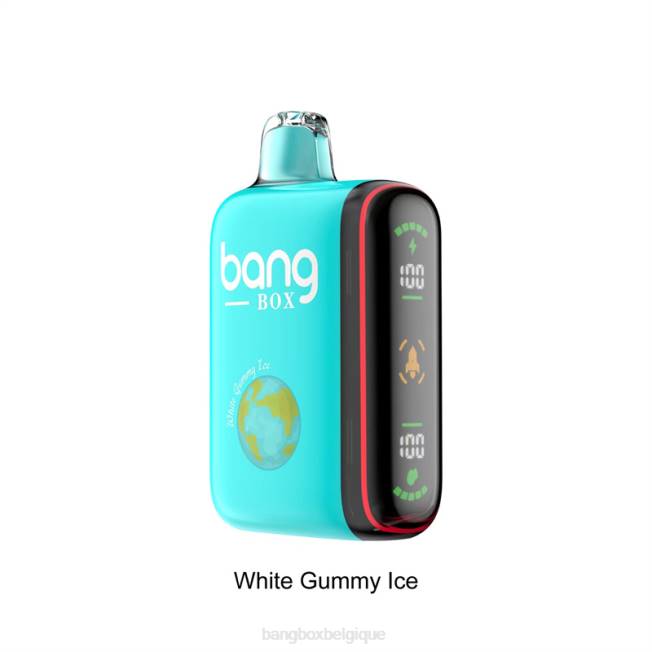Bang Box Vape 82V430 glace gommeuse blanche | Bang Box Affichage de puissance intelligent de 9 000 à 18 000 bouffées