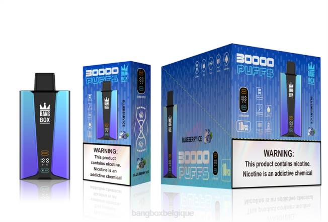 Bang Box Belgique 82V479 glace aux myrtilles | Bang Box Écran intelligent de 30 000 bouffées