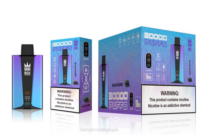 Bang Box Puff 82V477 éclat noir | Bang Box Écran intelligent de 30 000 bouffées