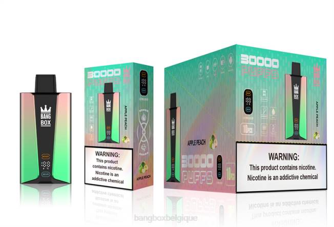 Bang Box Puff 82V483 pêche aux pommes | Bang Box Écran intelligent de 30 000 bouffées
