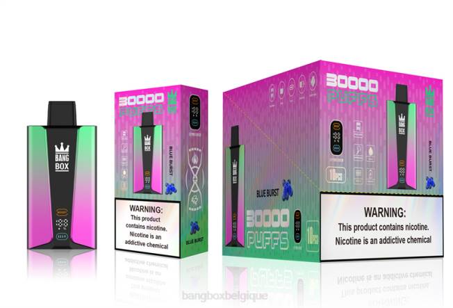 Puff Bang Box Avis 82V482 éclat bleu | Bang Box Écran intelligent de 30 000 bouffées